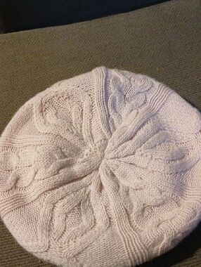Aris Knit Beret in Soft Pale Pink KS36PM